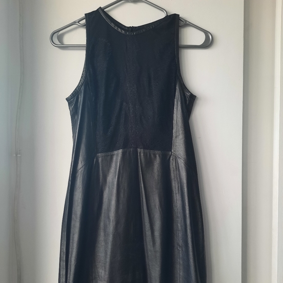Leather dress with front lace detail - Picture 7 of 7